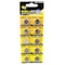 Exell Battery 10pk Exell Silver Oxide 1.55V Watch Battery Replaces SR43W 386 EB-SR43 - alternate 1